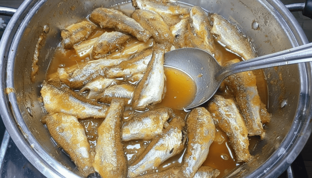 Cá linh kho mía